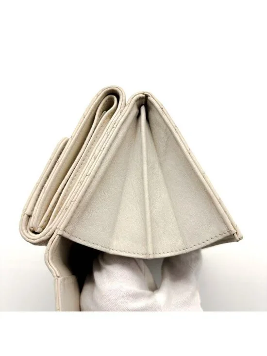 Chanel Chevron Stitch Hook Trifold Wallet - Picture 11 of 13